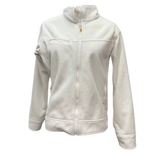 Columbia Titanium Fleece Full Zip Jacket‎ Size L Ivory Zip Pockets Sportswear